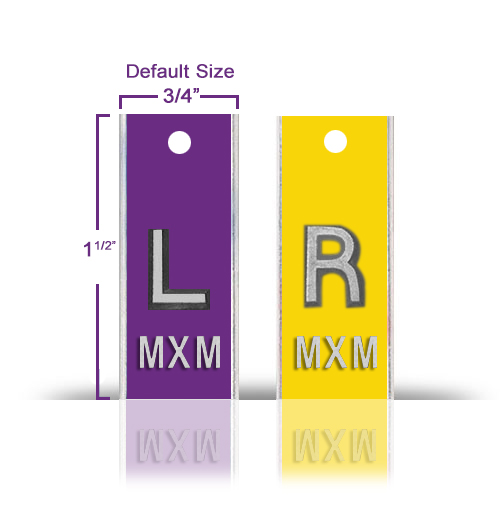 Aluminum Casing Lead X Ray Markers, Mix & Match Solid Color